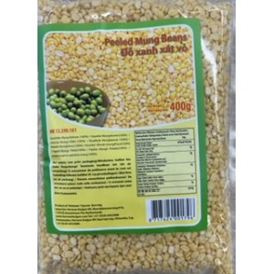 去皮 绿豆 Peeled Mung Bean /Kuoritut Mung pavut 400g