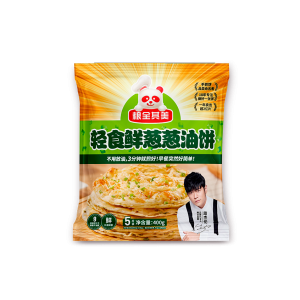 LQQM Puff Paratha Pancake 5pcs (Chive) 粮全其美 葱香手抓饼（葱油饼 5片装）400g