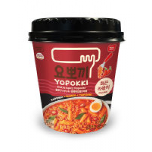 Yopokki 韩式杯装年糕拉面 辣味 Yopokki Ricecake&Ramen Cup Hot Spicy 145g