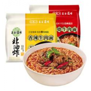 五谷道场 经典香辣牛肉五连包 WU GU DAO CHANG Instant Noodles Spicy Beef Flavor 5 Packs 98g*5 