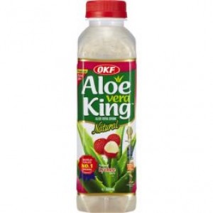 OKF 芦荟果汁饮料 荔枝味 OKF Aloe Vera Drink Lychee 500ml 