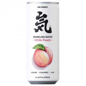元气森林 白桃味苏打水罐装 CHI FOREST Sparkling Water White Peach Can 330ml 