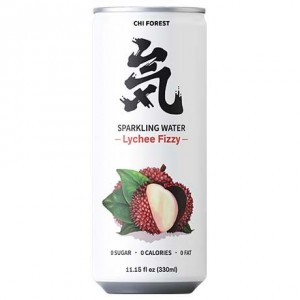 元气森林 荔枝味苏打水罐装 CHI FOREST Sparkling Water  Lychee Fizzy Can 330ml 