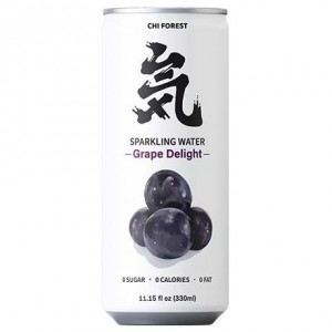 元气森林 夏黑葡萄苏打水罐装 CHI FOREST Sparkling Water  Grape Delight Can 330ml
