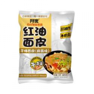 阿宽红油面皮麻酱味 Sichuan Broad Noodles  Sesam Sauce Flavour 120g