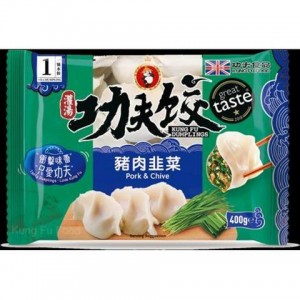 功夫水饺 猪肉韭菜 Dumpling Pork &Chives /Porsaan purjo 400g（不邮寄）
