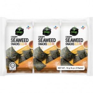 必品阁 脆海苔片零食 原味 BIBIGO Seaweed Snack Crispy Original 3 X 5g