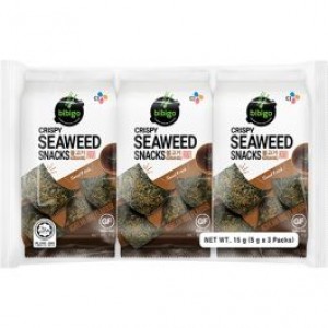 必品阁 脆海苔片零食 烧烤味 BIBIGO Seaweed Snack Crispy BBQ 3 X 5g