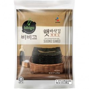 必品阁 脆海苔 BIBIGO Savory Roasted Korean-style Seasoned Seaweed 4*20g