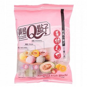 宝岛Q点子 混合味水果麻薯 TW Assorted Fruit mini Mochi /sekoitettu mini Mochi 120g 