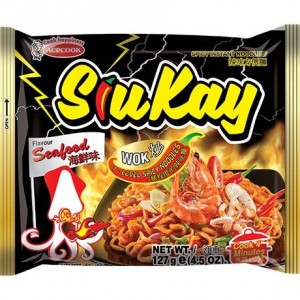 辣海鲜味面 ACECOOK Siu Kay Instant Noodles Seafood Spicy 127g 