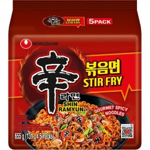 农心辛拉面干拌面 NONGSHIM Instant Noodles Shin Ramyun Stir-Fry 5 X 131g