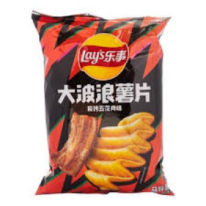 乐事大波浪薯片 碳烤五花肉味 Lays Potato Chips Wave Grilled PorkBelly 70g