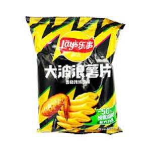 乐事大波浪薯片 香脆烤鸡翅味 Lays Potato Chips Wave Chicken wings 70g 