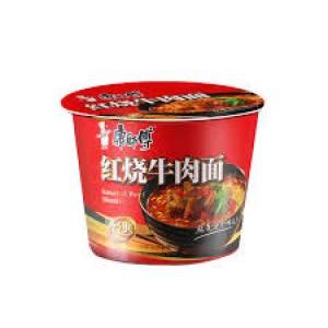 康师傅经典红烧⽜⾁⾯-桶装  Master Kung  Instant Noodle Braised Beef  113g -CUP 