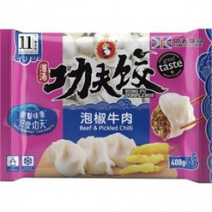 功夫水饺泡椒牛肉  KUNG FU Dumplings Beef & Pickled Chili 400g