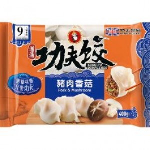 功夫水饺猪肉香菇  KUNG FU Dumplings Pork & Mushroom 400g
