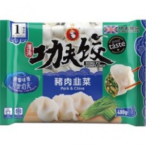 功夫水饺猪肉韭菜 KUNG FU Dumplings Pork & Chives 400g