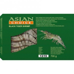  盒装大号黑虎虾 Black Tiger Shrimp HOSO 13/15 净重700g 