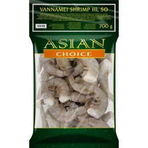 大号南美白虾去头有壳 Vannamei Shrimp HLSO 13/15 净重700g