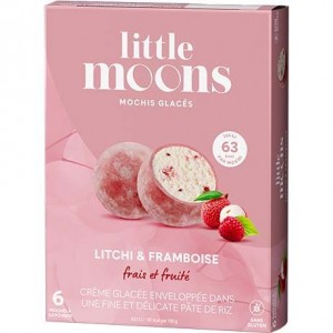 小月亮 麻薯冰淇淋 荔枝树莓味 LITTLE MOONS  Mochi Ice Cream Lychee & Raspberry 192g