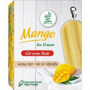 竹树牌冰棒 芒果味 BAMBOO TREE Ice Bar Mango 4*60g