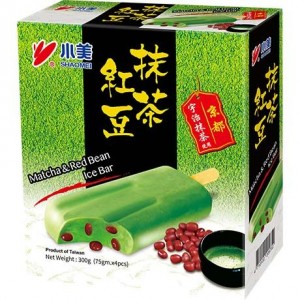 小美 抹茶红豆冰棒 SHAOMEI Ice Bar Matcha Red Bean 4 X 75g 