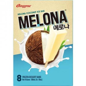 BINGGRAE 椰子味冰棒 BINGGRAE Melona Ice Bar Coconut 8 X 70ml