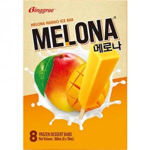 BINGGRAE 芒果味棒冰 BINGGRAE Melona Ice Bar Mango 8 X 70 ml