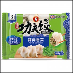 功夫水饺 猪肉香菜 Dumpling Pork &Coriander /Porsaan Korianteri  400g（不邮寄）