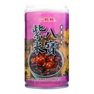 亲亲 紫米八宝粥 QQ Canned Black Rice congee /purppura riisi kahdeksan aarrepuuroa 320g